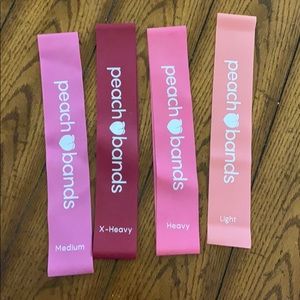 Peach Bands 4 piece set (light to x-heavy)